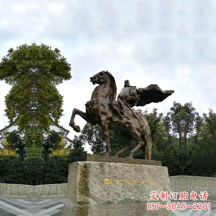 湖北华夏文明领袖朱元璋铜雕塑