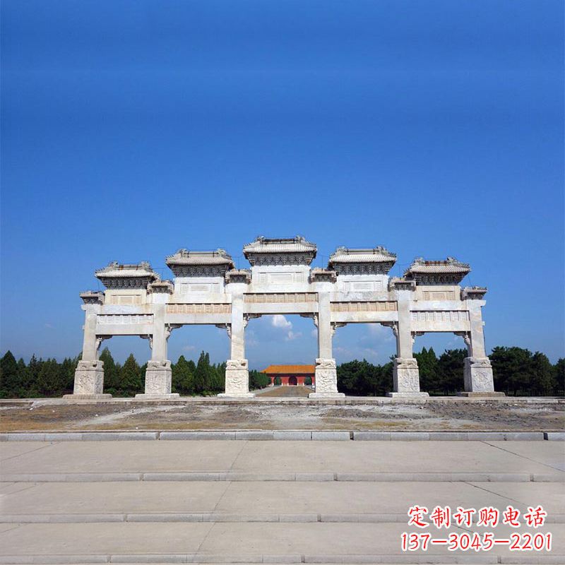 湖北山西景区牌楼石雕,让您的景区更加绚丽多彩
