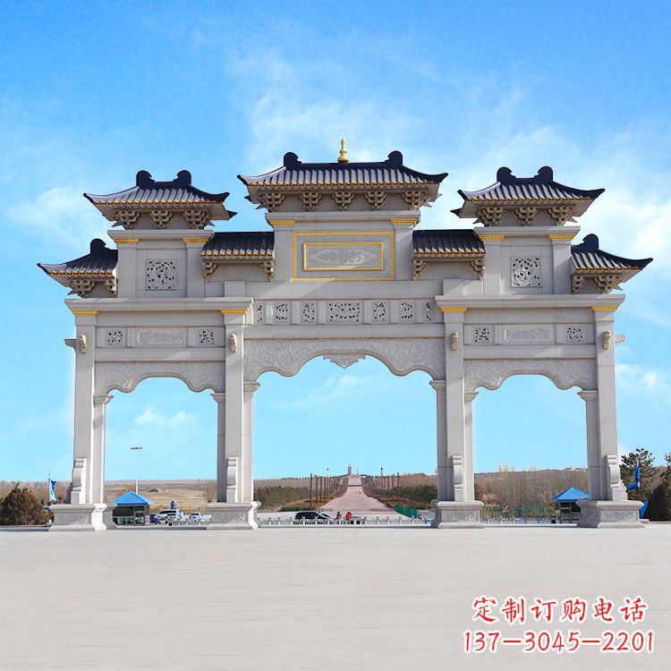 湖北牌坊雕塑定制，让您的景点更出彩