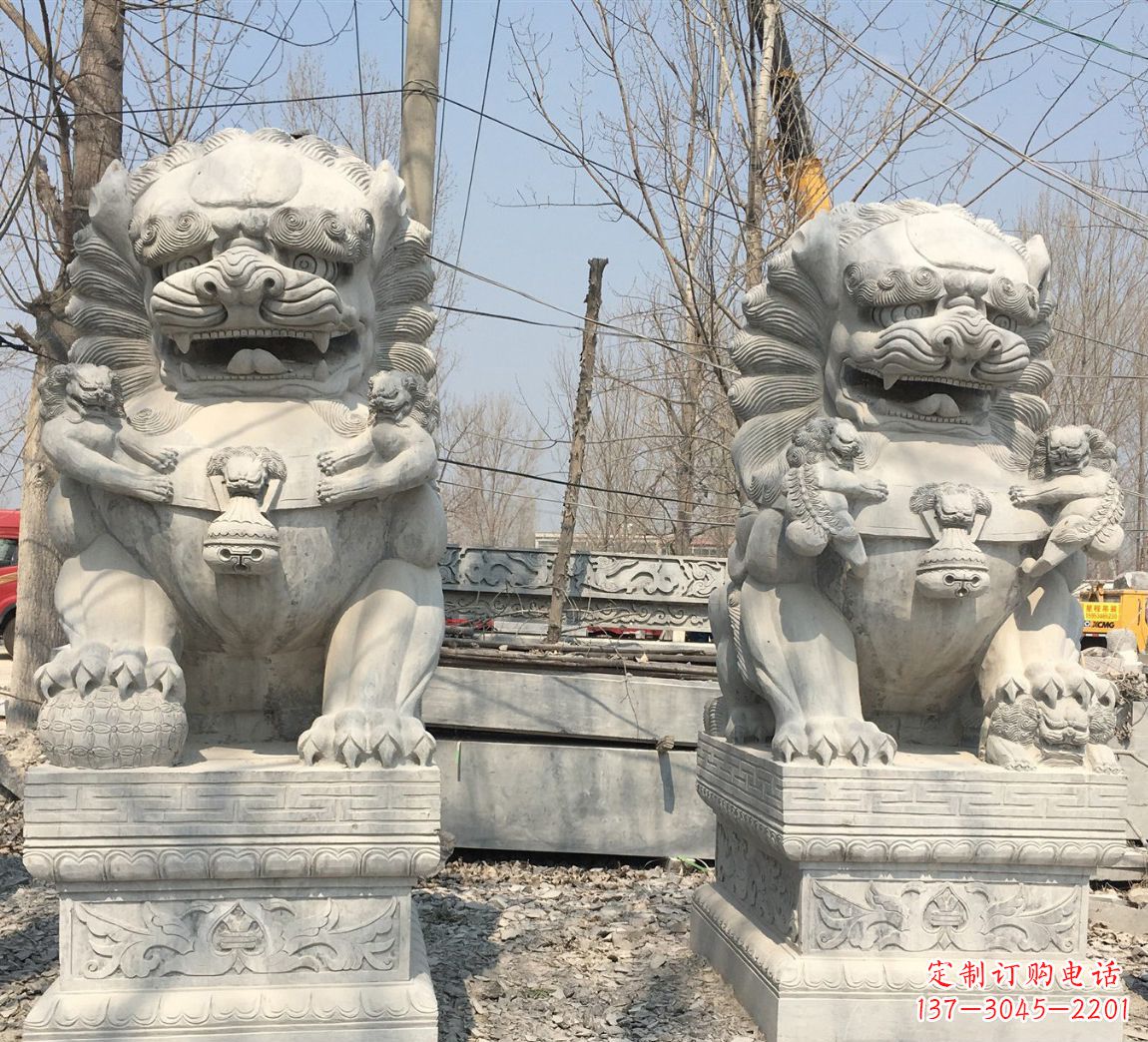 湖北景区南方石狮子石雕 (2)