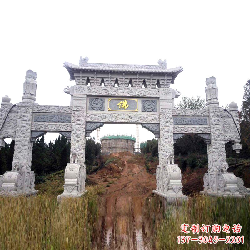 湖北景区入口石牌坊雕塑,为您塑造独一无二的精美雕塑