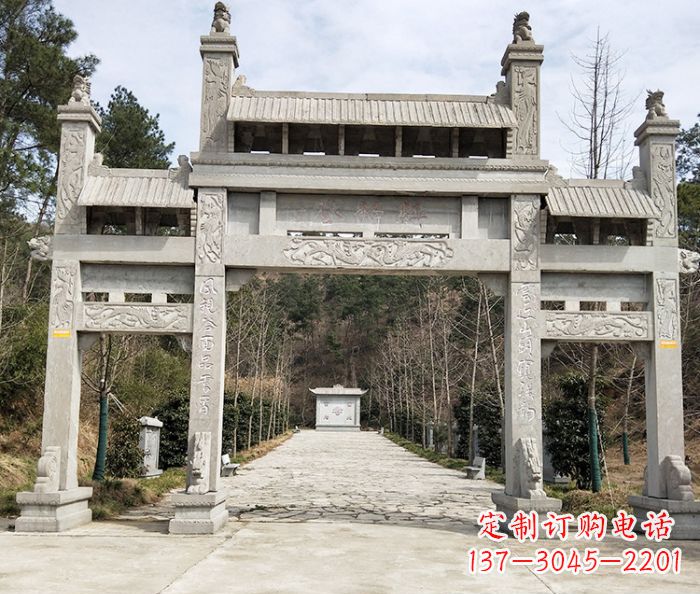 湖北中领雕塑定制牌坊石雕