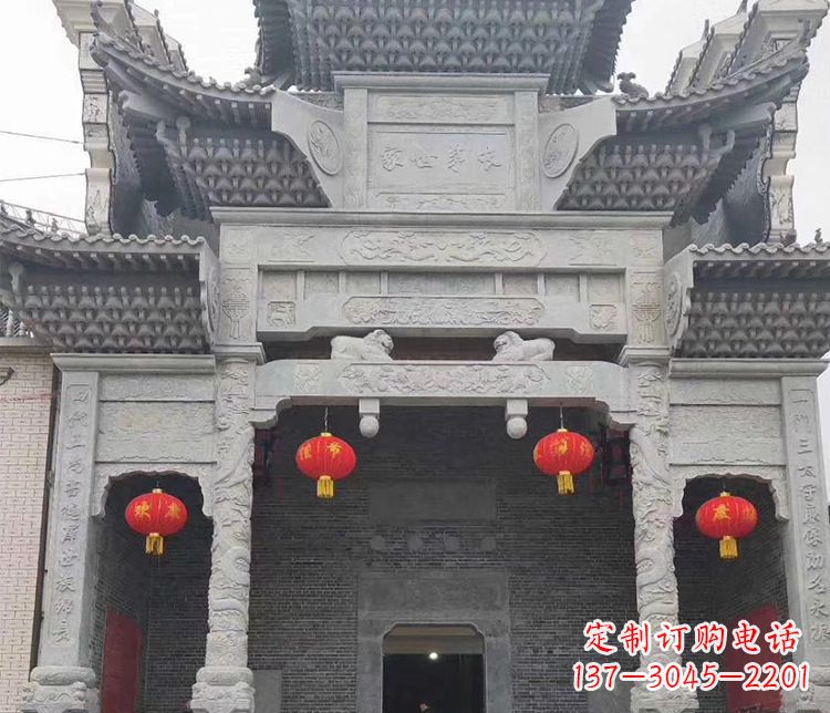 湖北中领雕塑:专业定制牌坊石雕