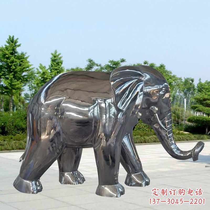 湖北镜面不锈钢大象雕塑,令人惊叹的艺术品