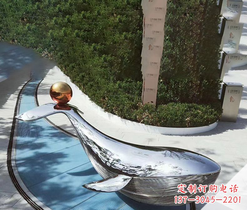 湖北镜面不锈钢海豚雕塑
