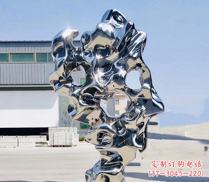 湖北镜面不锈钢太湖石雕塑