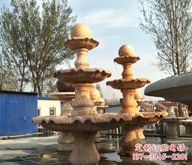 湖北九龙戏珠石雕喷泉