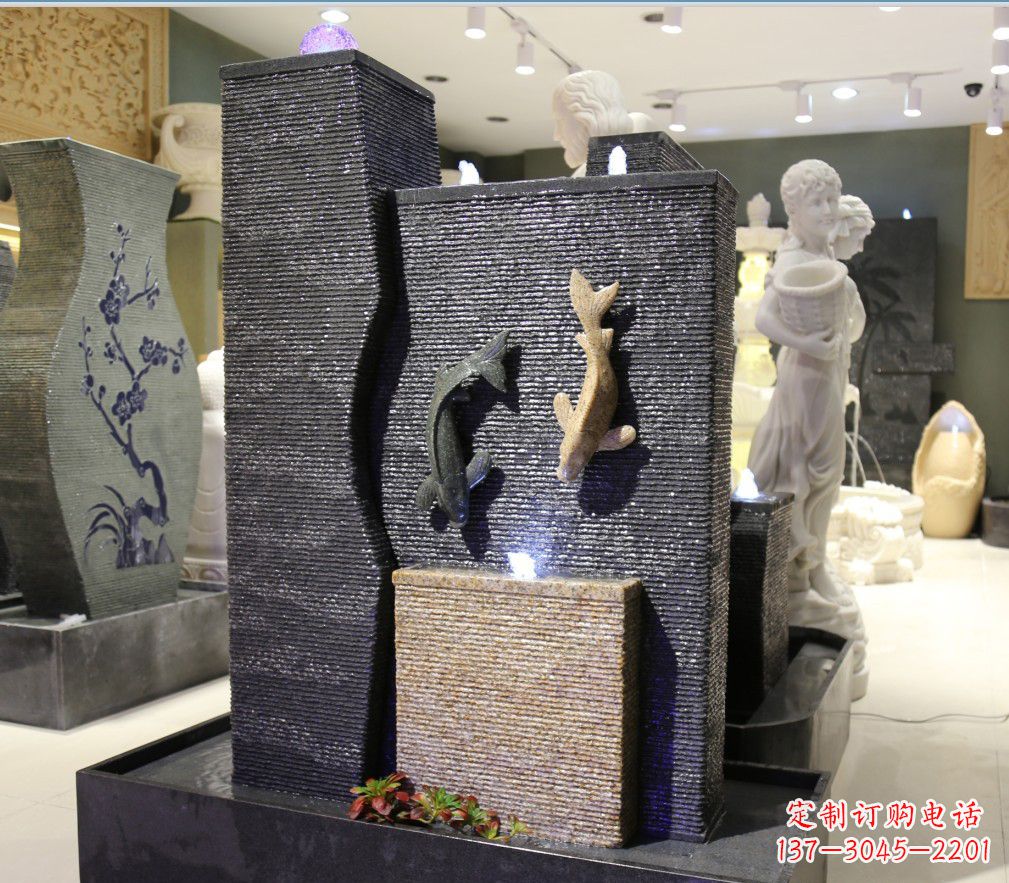 湖北九龙太子石雕喷泉——精巧绝伦的喷泉雕塑
