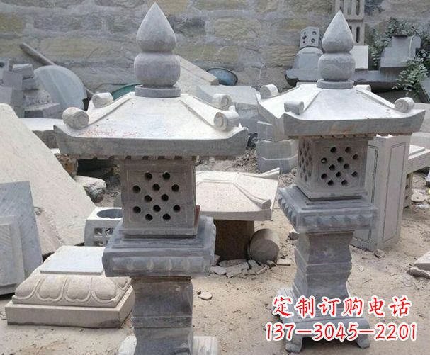 湖北酒店级镂空石灯雕塑