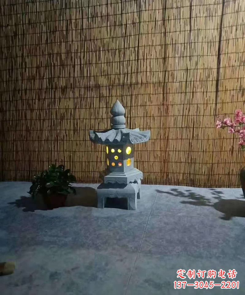 湖北酒店石灯雕塑