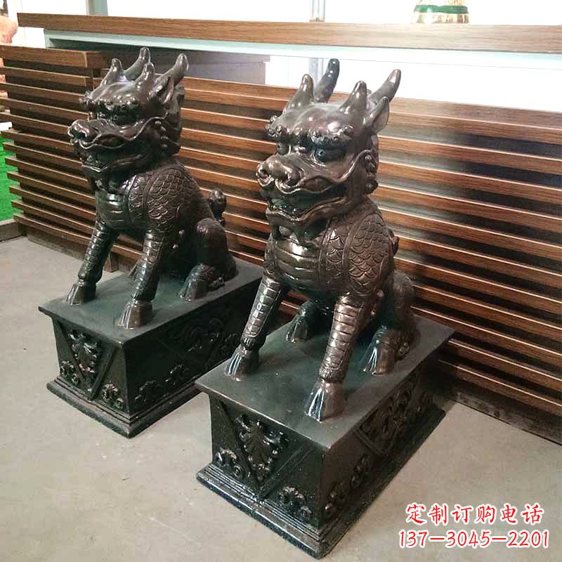 湖北饰你家门口的瑞祥麒麟雕塑