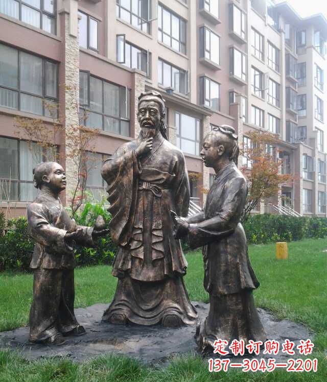 湖北孔融让梨古代人物雕塑