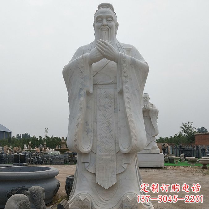 湖北孔子玻璃钢雕塑