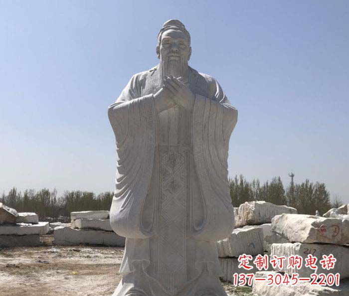 湖北孔子古代名人石雕 (3)