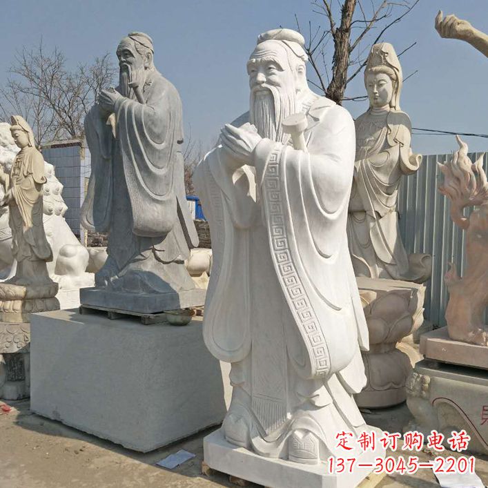 湖北孔子铜雕