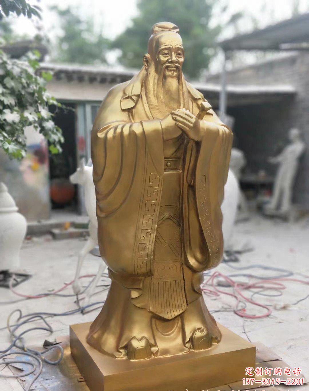 湖北孔子铜雕像 (2)