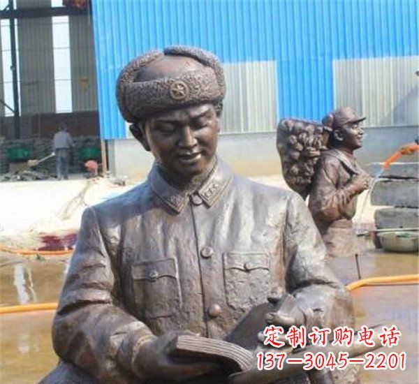 湖北中领雕塑：雷锋名人铜雕
