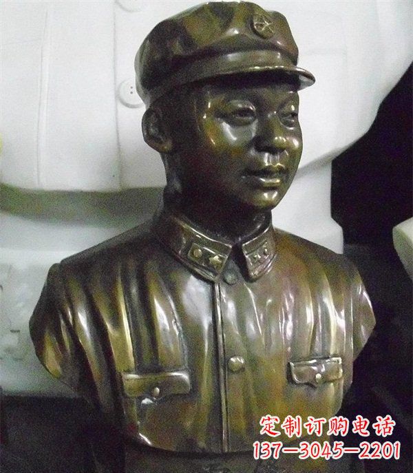 湖北雷锋胸像校园玻璃钢雕塑