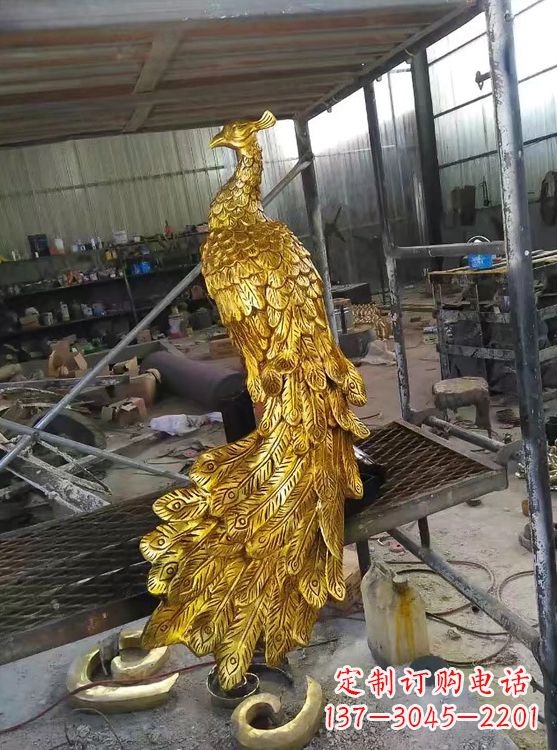 湖北精工制作的鎏金凤凰雕塑