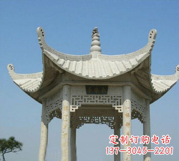 湖北领雕塑-凉亭石雕定制厂家
