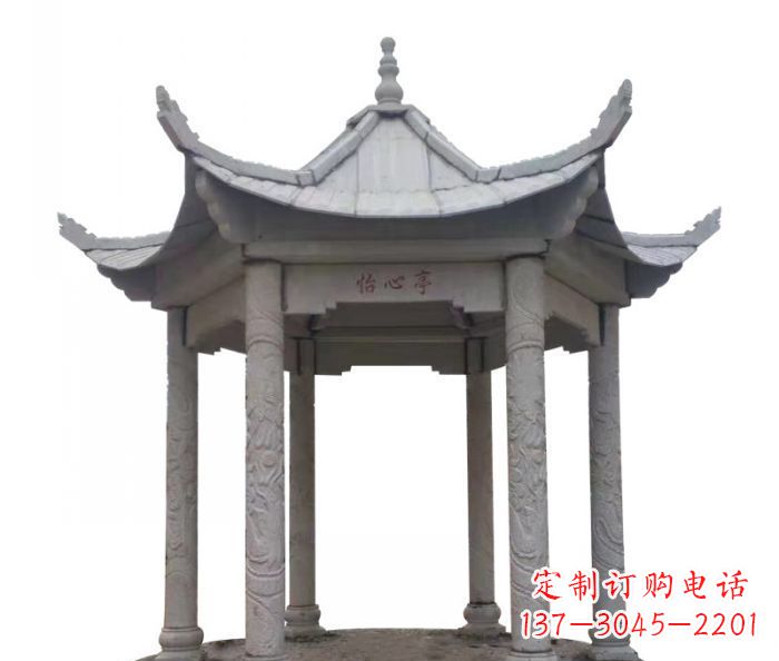 湖北精美凉亭石雕–精细雕刻制作精致的艺术品