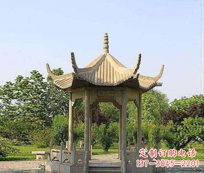 湖北六角凉亭雕塑:精致而经典