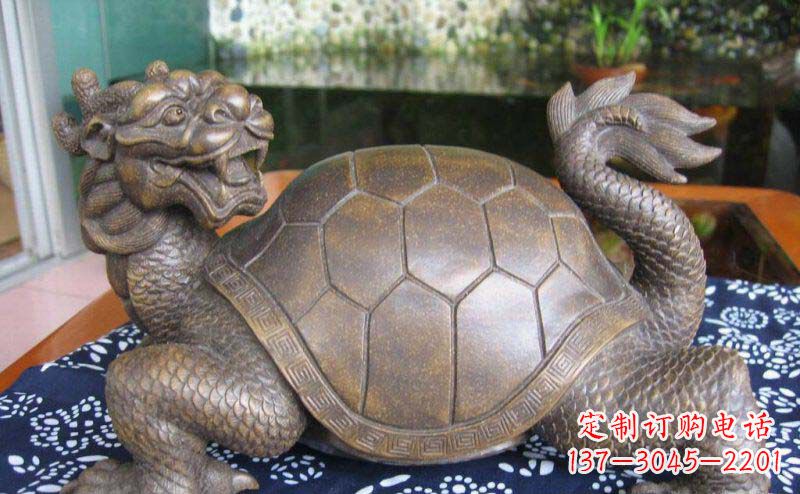 湖北龙龟古代神兽铜雕