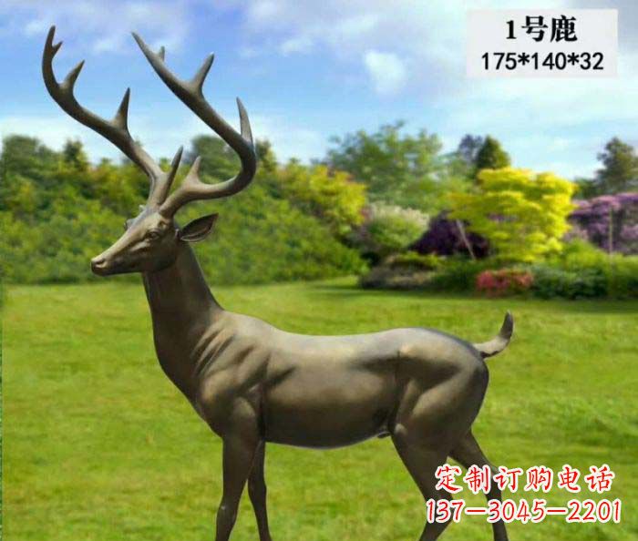 湖北鹿铜雕,尽显动物精髓