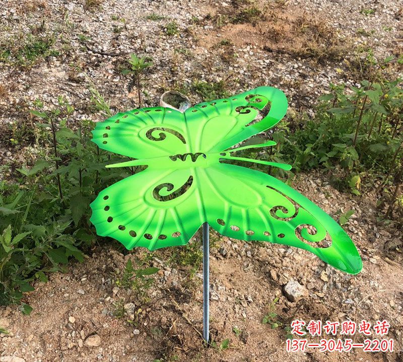 湖北绿色不锈钢蝴蝶雕塑
