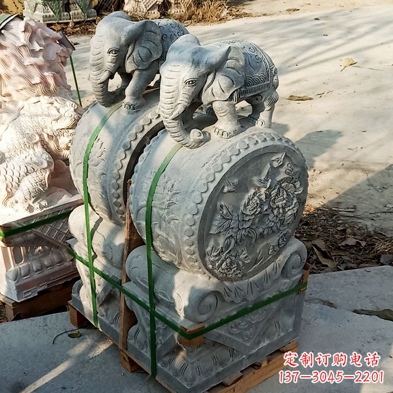 湖北门墩石雕貔貅