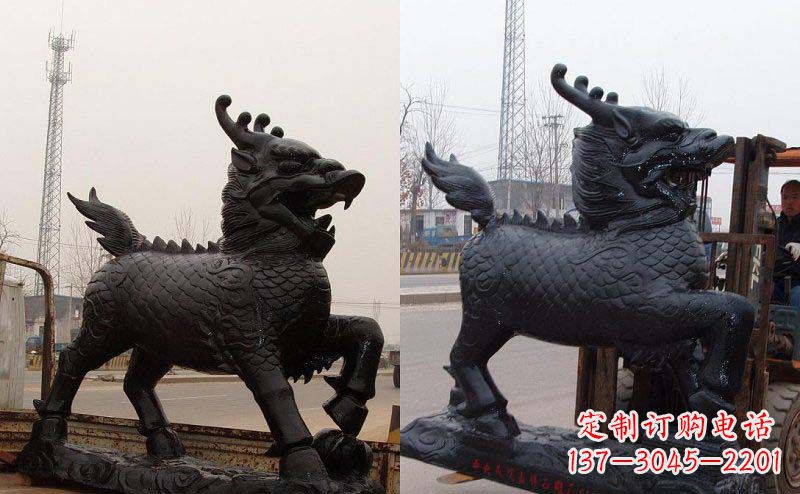 湖北艺术精灵---麒麟神兽铜雕