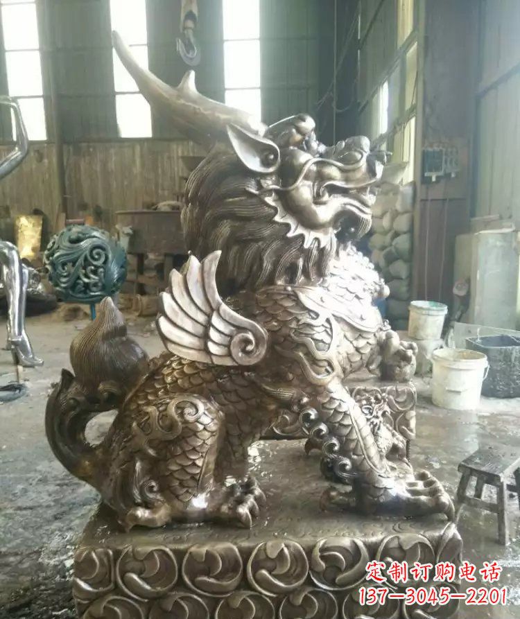 湖北精美的麒麟雕塑--专属于你的艺术装饰