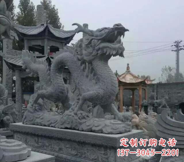 湖北门口青石龙石雕