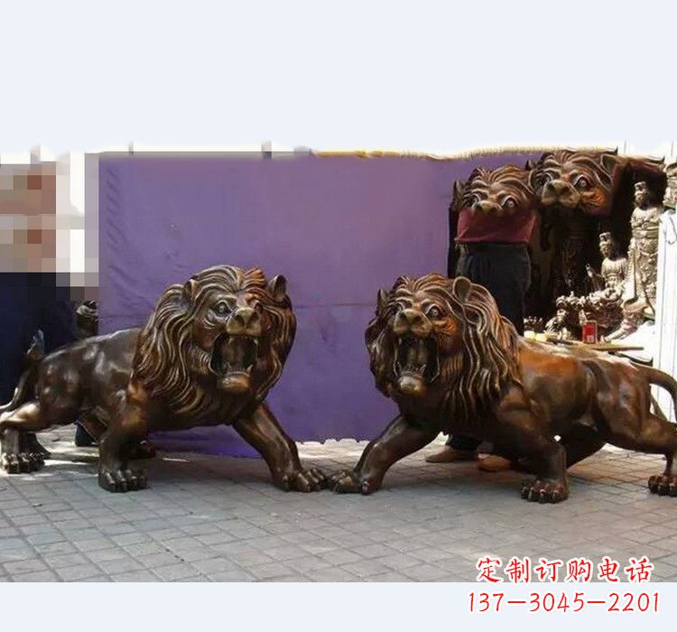 湖北门口西洋狮子铜雕