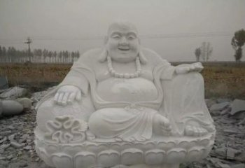 湖北质感非凡的汉白玉弥勒佛雕塑