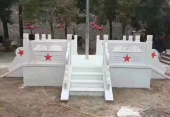 湖北高贵典雅的汉白玉升旗台石雕