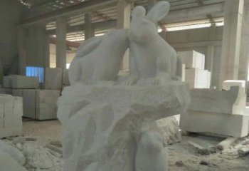 湖北精美的中国古典生肖兔雕塑