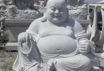 湖北精美高雅的汉白玉弥勒佛雕像
