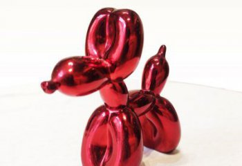 湖北红色气球狗气球雕塑，让狗狗宠爱时刻环绕