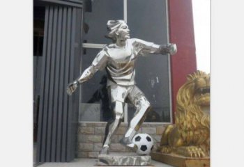 湖北精美的不锈钢足球人物雕塑