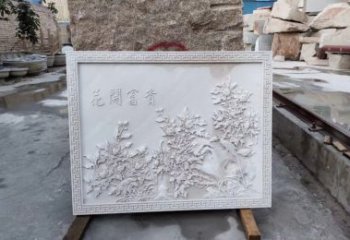 湖北花开富贵石雕影壁，让你独享完美的装饰艺术