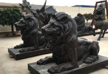 湖北汇丰手工铸铜狮子雕塑