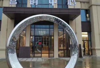 湖北镜面圆环不锈钢雕塑