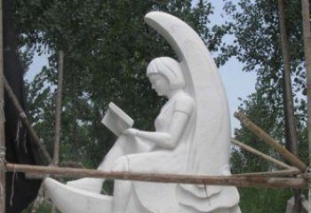 湖北中领雕塑高品质小女孩汉白玉石雕