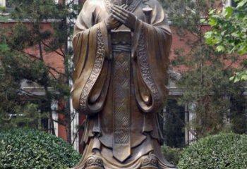 湖北精美铜雕——校园历史文化名人孔圣人像