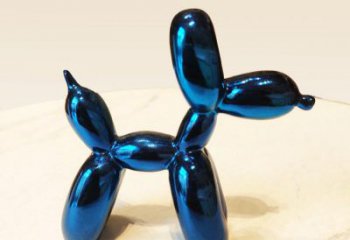 湖北蓝色气球狗雕塑摆件，可定制大小