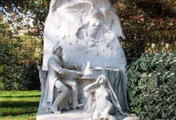 湖北肖邦石刻雕塑，永恒的音乐经典