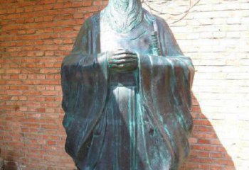 湖北老子校园历史名人铜雕，给您的经典力量