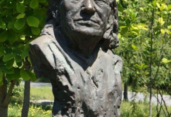 湖北李斯特铜雕头像-匈牙利钢琴之王，世界著名作曲家公园雕塑
