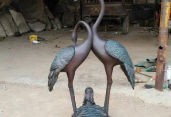 湖北龙龟仙鹤铜雕——传承传统，增添福气
